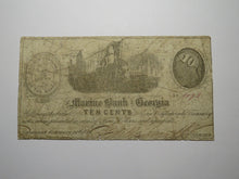 Load image into Gallery viewer, $.10 1863 Savannah Georgia GA Obsolete Currency Bank Note Bill Marine Bank of GA