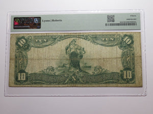 $10 1902 Lewiston Maine ME National Currency Bank Note Bill Charter #330 PMG F15