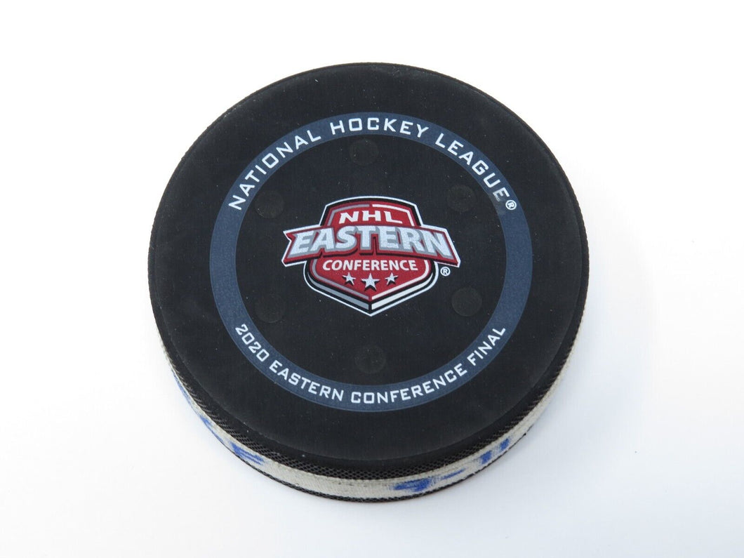 2020 N.Y. Islanders Tampa Bay Lightning Eastern Conference Finals Game Used Puck