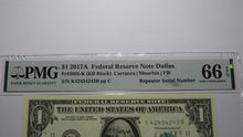 Load image into Gallery viewer, $1 2017 Repeater Serial Number Federal Reserve Currency Bank Note Bill PMG UNC66