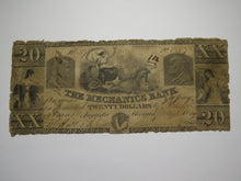 Load image into Gallery viewer, $20 1849 Augusta Georgia GA Obsolete Currency Bank Note Bill The Mechanics Bank