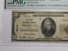 Load image into Gallery viewer, $20 1929 Dillonvale Ohio OH National Currency Bank Note Bill Charter #5618 VF20