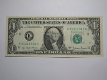Load image into Gallery viewer, $1 1977 Radar Serial Number Federal Reserve Currency Bank Note Bill UNC 01311310