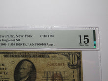 Load image into Gallery viewer, $10 1929 New Paltz New York National Currency Bank Note Bill Ch. #1186 F15 PMG