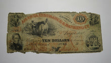 Load image into Gallery viewer, $10 1860 Augusta Georgia GA Obsolete Currency Bank Note Bill! Augusta Insurance