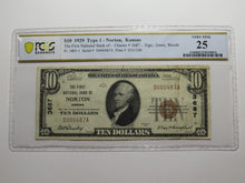 Load image into Gallery viewer, $10 1929 Norton Kansas KS National Currency Bank Note Bill Ch. #3687 PCGS VF25
