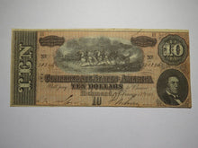 Load image into Gallery viewer, $10 1864 Richmond Virginia VA Confederate Currency Bank Note Bill RARE T68 VF