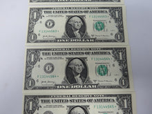 Load image into Gallery viewer, 5 $1 2017 Consecutive Serial Numbers Federal Reserve Bank STAR Notes New York *