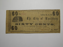 Load image into Gallery viewer, $.60 1862 Lynchburg Virginia VA Obsolete Currency Bank Note Bill City of Lynch