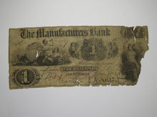 Load image into Gallery viewer, $1 1856 Birmingham Connecticut CT Obsolete Currency Bank Note Bill Manufacturers