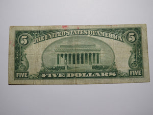 $5 1929 Oakdale Pennsylvania PA National Currency Bank Note Bill Ch. #5327 FINE