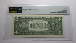 $1 2003 Radar Serial Number Federal Reserve Currency Bank Note Bill PMG UNC66EPQ