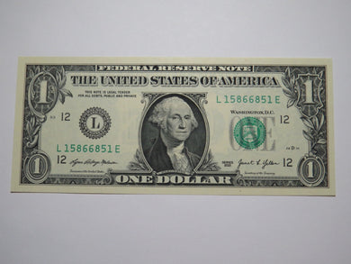 $1 2021 Radar Serial Number Federal Reserve Currency Bank Note Bill UNC 15866851