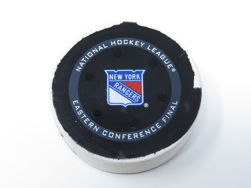 2022 New York Rangers Vs. Tampa Bay Lightning Game 2 ECF Playoff Game Used Puck!