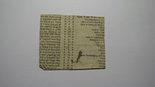 Load image into Gallery viewer, 1760 Five Shillings North Carolina NC Colonial Currency Bank Note Bill 5s 