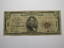 Load image into Gallery viewer, $5 1929 Waukegan Illinois IL National Currency Bank Note Bill Charter #945 RARE