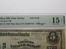 Load image into Gallery viewer, $5 1902 Mullica Hill New Jersey NJ National Currency Bank Note Bill #6728 F15