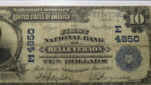 Load image into Gallery viewer, $10 1902 Belle Vernon Pennsylvania PA National Currency Bank Note Bill Ch. #4850