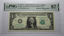 Load image into Gallery viewer, $1 2017 Repeater Serial Number Federal Reserve Currency Bank Note Bill PMG UNC67