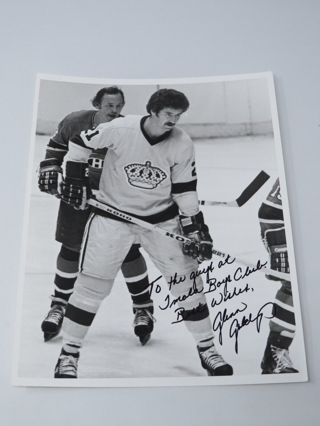 Glen Goldup Los Angeles Kings Signed Autographed Original 10X8 Hockey Photo