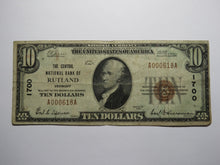 Load image into Gallery viewer, $10 1929 Rutland Vermont VT National Currency Bank Note Bill Charter #1700 FINE