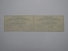 Load image into Gallery viewer, $4 1861 Confederate Bond Coupon Certificate Uncut Sheet Currency Bank Note Bill