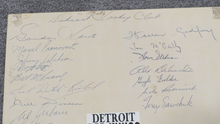 Load image into Gallery viewer, 1957 Detroit Red Wings Hockey Team Signed Promo Poster Gordie Howe Terry Sawchuk