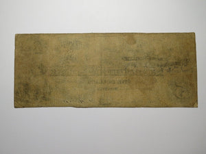 $5 1849 Boston Massachusetts MA Obsolete Currency Bank Note Bill Cochituate Bank