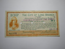 Load image into Gallery viewer, $1 1935 Long Branch New Jersey NJ Obsolete Currency Bank Note Scrip City of LB!