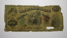 Load image into Gallery viewer, $1 1867 Macon Georgia GA Obsolete Currency Bank Note Bill Macon Brunswick RR Co.