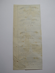 $4 1861 Confederate Bond Coupon Certificate Uncut Sheet Currency Bank Note Bill