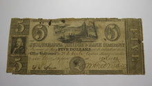 Load image into Gallery viewer, $5 1832 Port Deposit Maryland MD Obsolete Currency Bank Note Bill Susquehanna