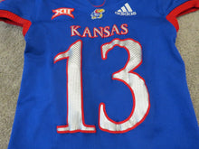 Load image into Gallery viewer, 2018-21 Kansas Jayhawks Game Used Worn NCAA ADIDAS Football Jersey Home Large!