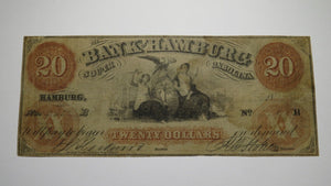 $20 1856 Hamburg South Carolina SC Counterfeit Obsolete Currency Bank Note Bill!