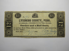 Load image into Gallery viewer, $.12 1838 Black Hole Pennsylvania PA Obsolete Currency Bank Note Lycoming County