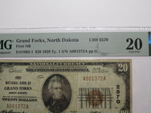 Load image into Gallery viewer, $20 1929 Grand Forks North Dakota National Currency Bank Note Bill Ch #2570 VF20