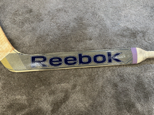 Load image into Gallery viewer, Ryan Miller Buffalo Sabres Hockey Fights Cancer Game Used Goalie Hockey Stick