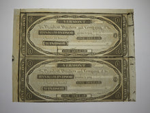 Load image into Gallery viewer, $1 18__ Windsor Vermont VT Obsolete Currency Uncut Bank Sheet Notes UNC++