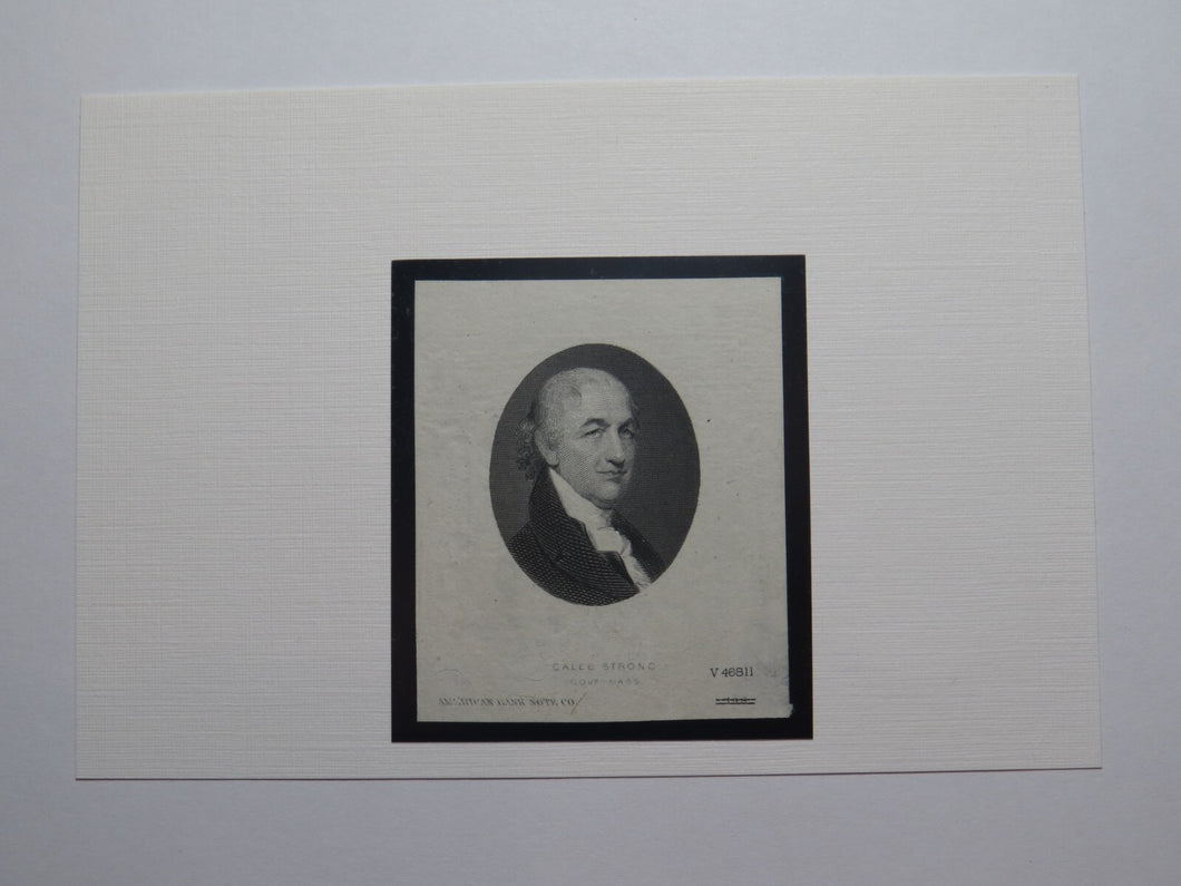 $20 1850's Northampton Massachusetts Caleb Strong Obsolete Currency Portrait