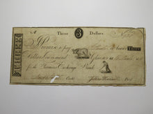 Load image into Gallery viewer, $3 1806 Gloucester Rhode Island Obsolete Currency Note Farmers Exchange Bank