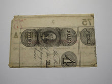 Load image into Gallery viewer, $.75 1863 Augusta Georgia GA Obsolete Currency Bank Note Bill! Augusta Insurance
