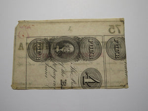 $.75 1863 Augusta Georgia GA Obsolete Currency Bank Note Bill! Augusta Insurance