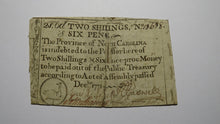 Load image into Gallery viewer, 1771 Two Shillings Six Pence North Carolina NC Colonial Currency Note Bill 2s6d