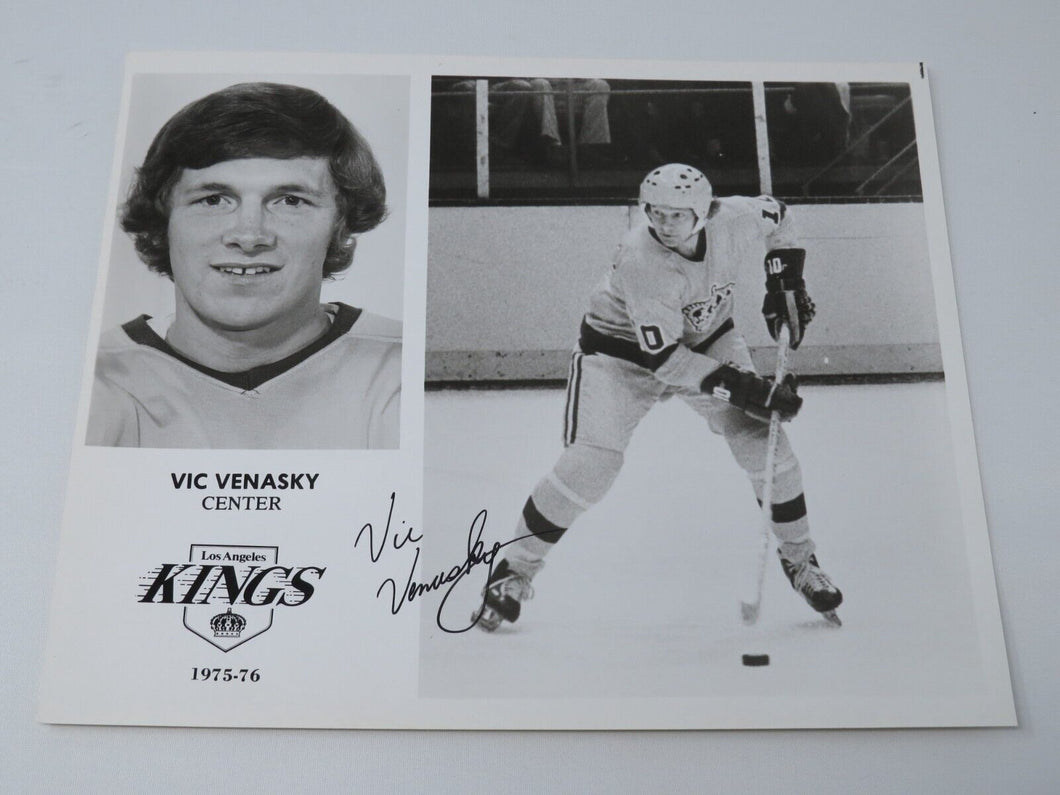 Vic Venasky Los Angeles Kings Signed Autographed Original 10X8 Hockey Photo