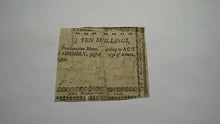 Load image into Gallery viewer, 1761 Ten Shillings North Carolina NC Colonial Currency Bank Note Bill 10s RARE