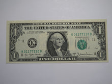 Load image into Gallery viewer, $1 1977 Radar Serial Number Federal Reserve Currency Bank Note Bill UNC 01177110