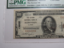 Load image into Gallery viewer, $100 1929 Robinson Illinois National Currency Bank Note Bill Ch. #13605 VF35 PMG