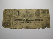 Load image into Gallery viewer, $1 1845 Whitestown New York NY Obsolete Currency Bank Note Bill RARE NOTE
