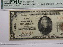 Load image into Gallery viewer, $20 1929 Cimarron Kansas KS National Currency Bank Note Bill Ch. #13329 VF25