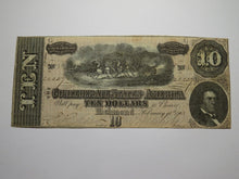 Load image into Gallery viewer, $10 1864 Richmond Virginia VA Confederate Currency Bank Note Bill RARE T68 VF